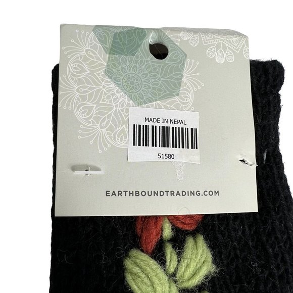 COPY - Earthbound Trading Hand Warmers Fingerless Gloves Knit In Nepal Wool Lin… - Picture 5 of 12